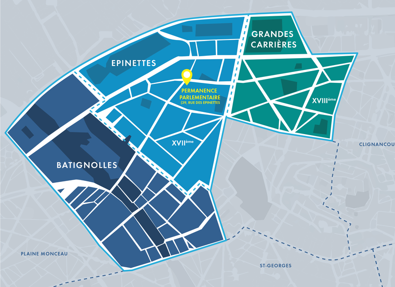 Plan de la 3e circonscription de Paris